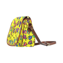 Load image into Gallery viewer, Indigenous Paisley - Yellow Saddle Bag/Large (Model 1649) Saddle Bag/Large e-joyer 
