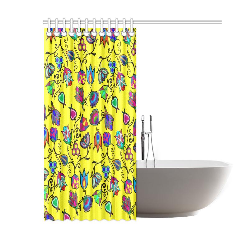 Indigenous Paisley - Yellow Shower Curtain 60"x72" Shower Curtain 60"x72" e-joyer 