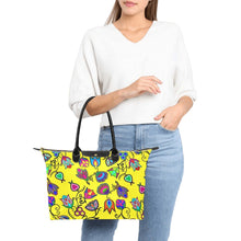 Load image into Gallery viewer, Indigenous Paisley Yellow Single-Shoulder Lady Handbag (Model 1714) bag e-joyer 
