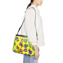 Load image into Gallery viewer, Indigenous Paisley - Yellow Small Shoulder Bag (Model 1710) Small Shoulder Bag (1710) e-joyer 
