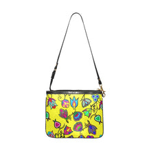 Load image into Gallery viewer, Indigenous Paisley - Yellow Small Shoulder Bag (Model 1710) Small Shoulder Bag (1710) e-joyer 
