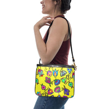 Load image into Gallery viewer, Indigenous Paisley - Yellow Small Shoulder Bag (Model 1710) Small Shoulder Bag (1710) e-joyer 
