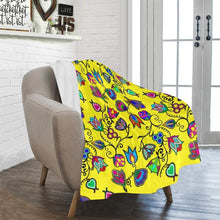 Load image into Gallery viewer, Indigenous Paisley Yellow Ultra-Soft Micro Fleece Blanket 40&quot;x50&quot; Ultra-Soft Blanket 40&#39;&#39;x50&#39;&#39; e-joyer 
