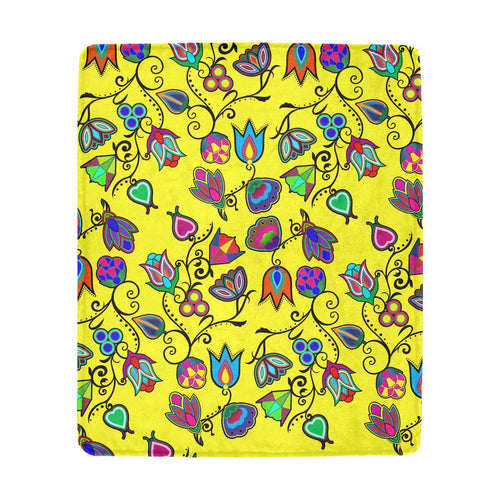 Indigenous Paisley - Yellow Ultra-Soft Micro Fleece Blanket 50