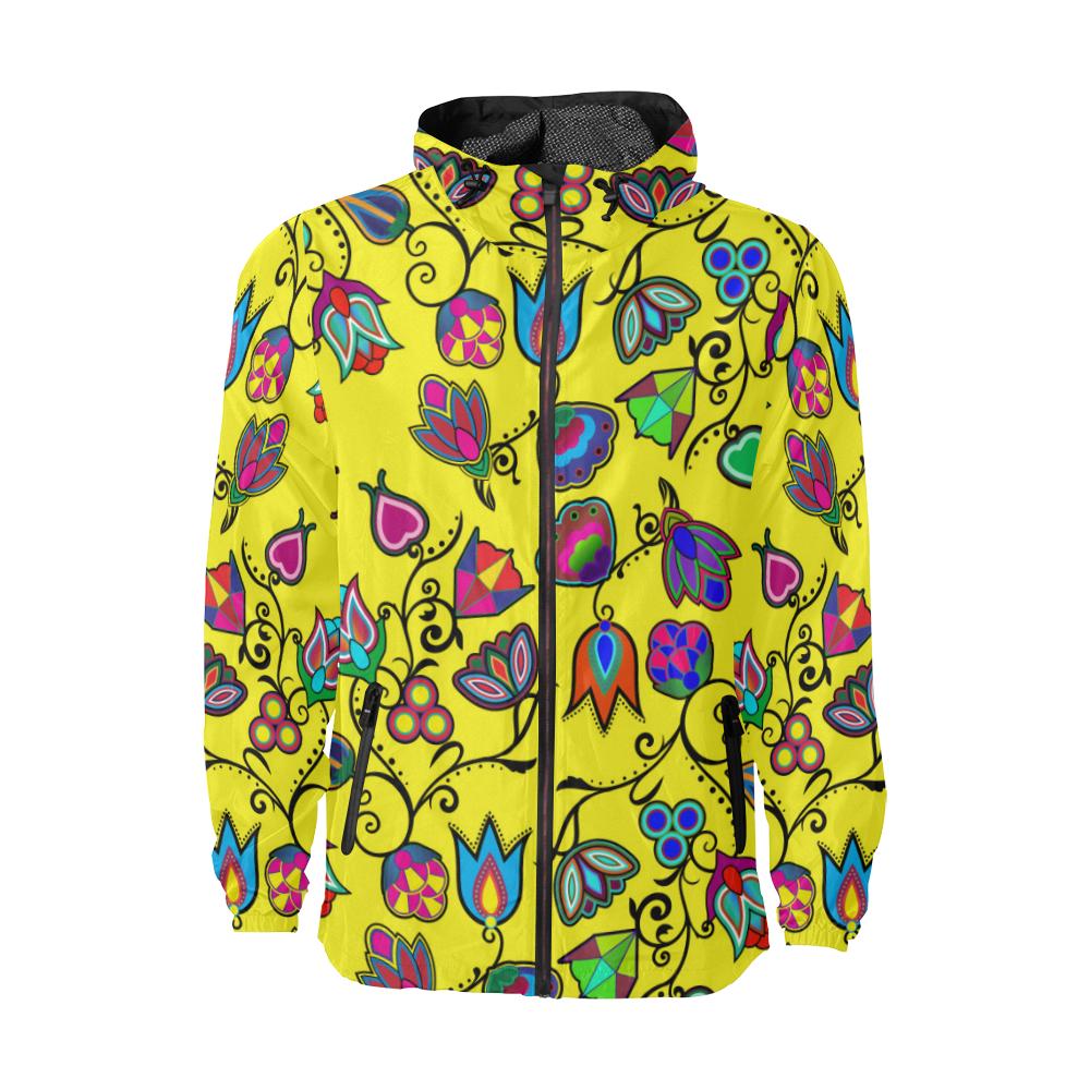 Indigenous Paisley Yellow Unisex All Over Print Windbreaker (Model H23) All Over Print Windbreaker for Men (H23) e-joyer 