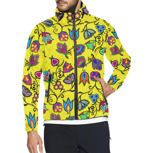 Indigenous Paisley Yellow Unisex All Over Print Windbreaker (Model H23) All Over Print Windbreaker for Men (H23) e-joyer 