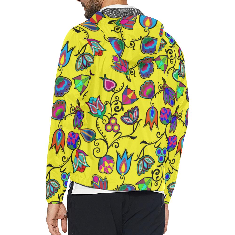 Indigenous Paisley Yellow Unisex All Over Print Windbreaker (Model H23) All Over Print Windbreaker for Men (H23) e-joyer 