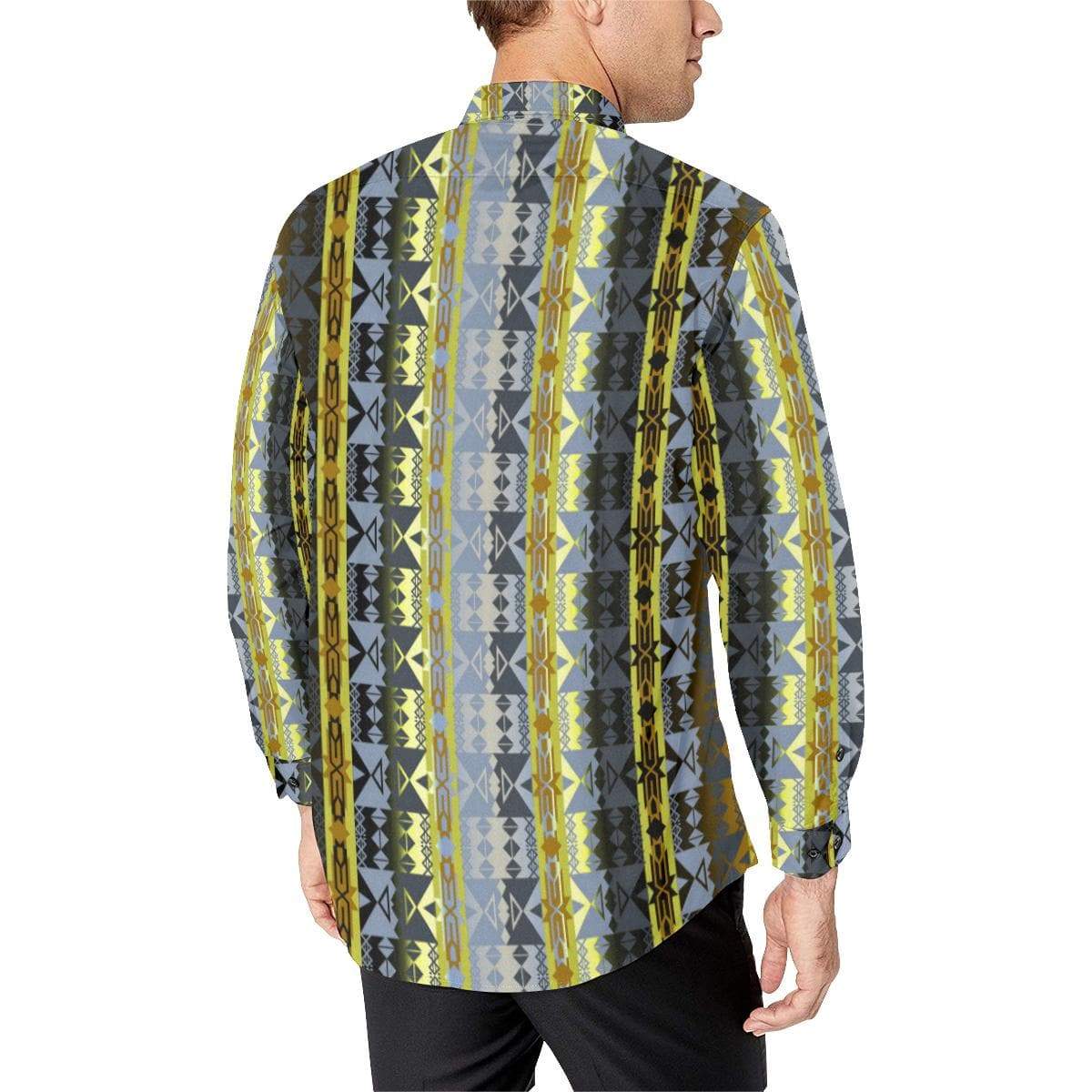 Inside the Deer Clan Lodge Men's All Over Print Casual Dress Shirt (Model T61) Men's Dress Shirt (T61) e-joyer 