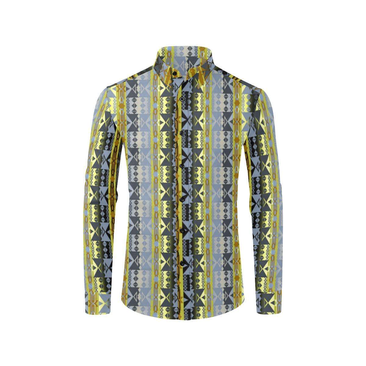 Inside the Deer Clan Lodge Men's All Over Print Casual Dress Shirt (Model T61) Men's Dress Shirt (T61) e-joyer 