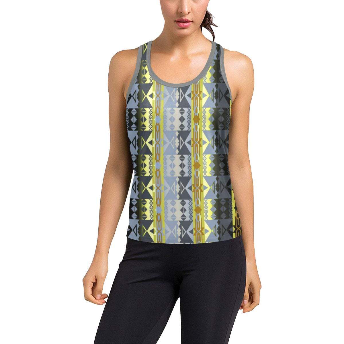 Inside the Deer Clan Lodge Women's Racerback Tank Top (Model T60) Racerback Tank Top (T60) e-joyer 