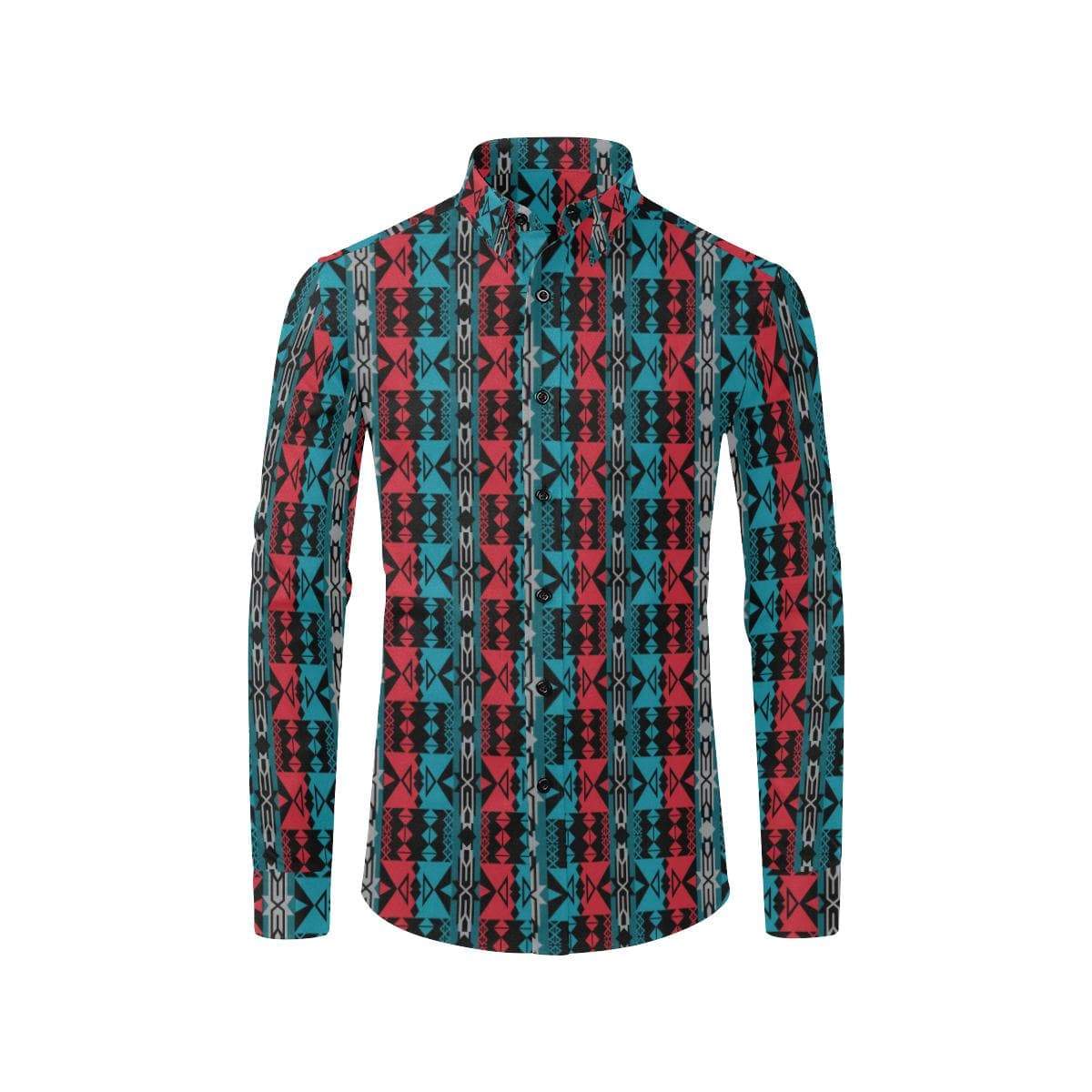 Inside the Lodge Men's All Over Print Casual Dress Shirt (Model T61) Men's Dress Shirt (T61) e-joyer 