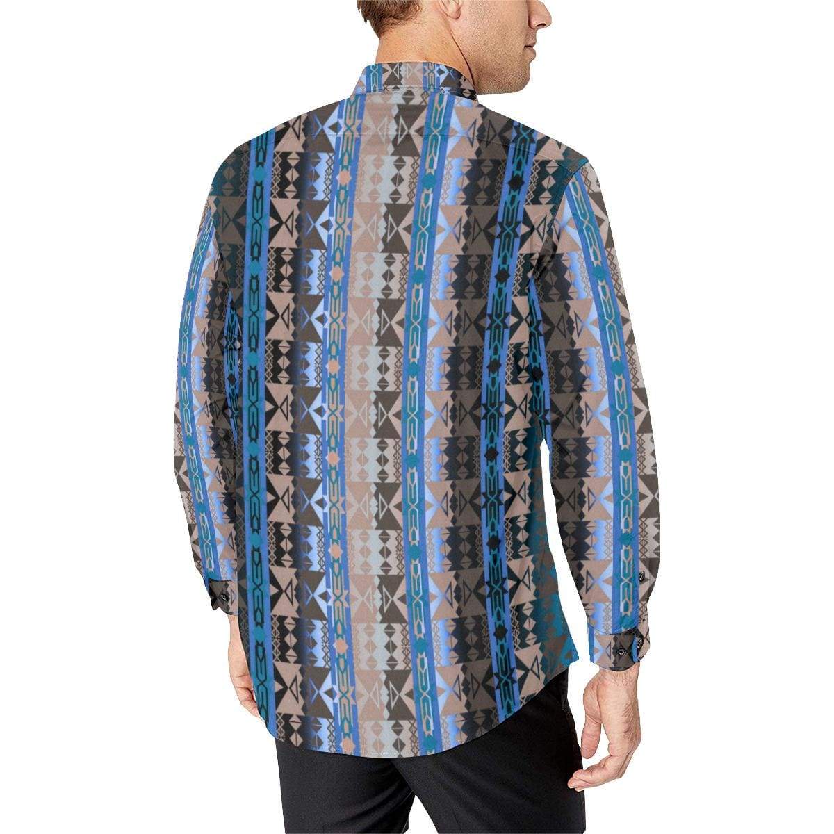 Inside the Paint Clan Lodge Men's All Over Print Casual Dress Shirt (Model T61) Men's Dress Shirt (T61) e-joyer 