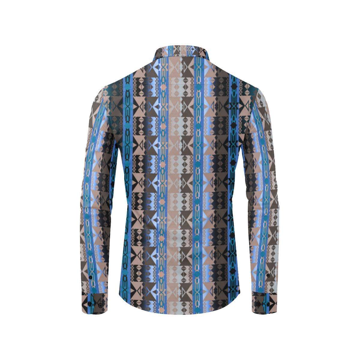 Inside the Paint Clan Lodge Men's All Over Print Casual Dress Shirt (Model T61) Men's Dress Shirt (T61) e-joyer 