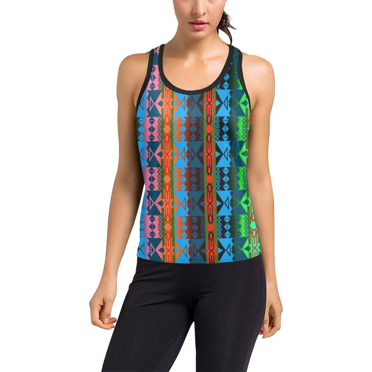 Inside the Women's Lodge Women's Racerback Tank Top (Model T60) Racerback Tank Top (T60) e-joyer 