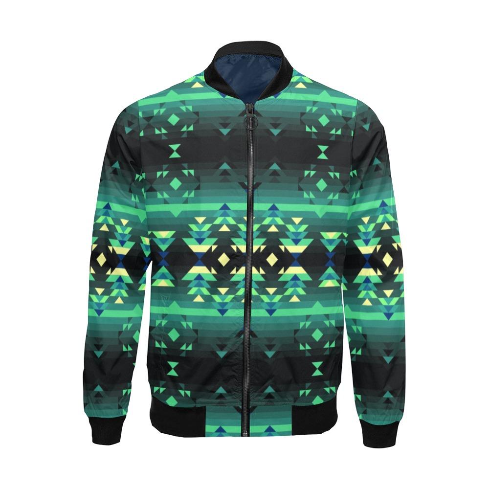 Inspire Green All Over Print Bomber Jacket for Men (Model H19) Jacket e-joyer 