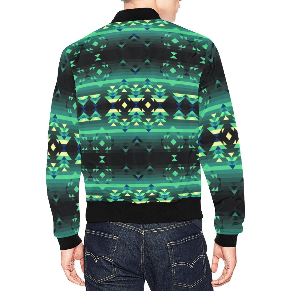 Inspire Green All Over Print Bomber Jacket for Men (Model H19) Jacket e-joyer 