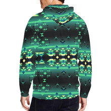 Load image into Gallery viewer, Inspire Green All Over Print Full Zip Hoodie for Men (Model H14) hoodie e-joyer 
