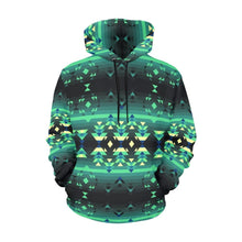 Load image into Gallery viewer, Inspire Green All Over Print Hoodie for Women (USA Size) (Model H13) All Over Print Hoodie for Women (H13) e-joyer 
