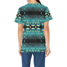 Load image into Gallery viewer, Inspire Green All Over Print Scrub Top Scrub Top e-joyer 
