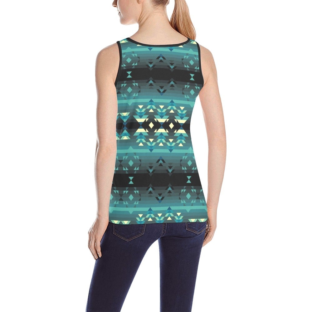 Inspire Green All Over Print Tank Top for Women (Model T43) All Over Print Tank Top for Women (T43) e-joyer 