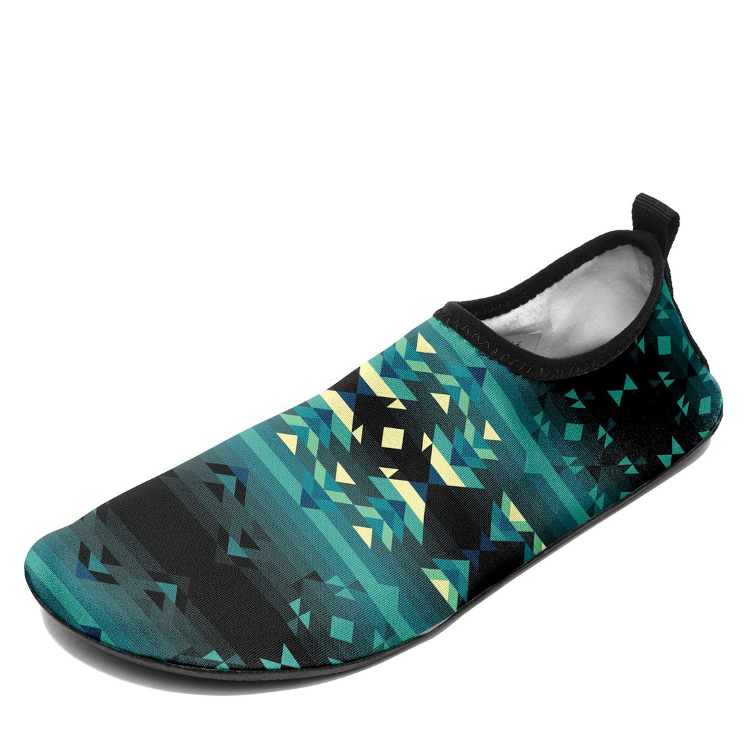 Inspire Green Kid's Sockamoccs Slip On Shoes Herman 