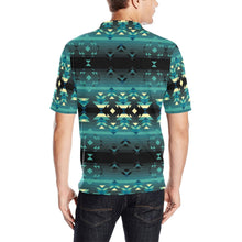 Load image into Gallery viewer, Inspire Green Men&#39;s All Over Print Polo Shirt (Model T55) Men&#39;s Polo Shirt (Model T55) e-joyer 
