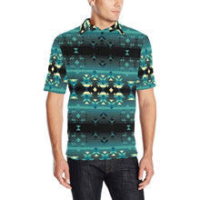 Load image into Gallery viewer, Inspire Green Men&#39;s All Over Print Polo Shirt (Model T55) Men&#39;s Polo Shirt (Model T55) e-joyer 
