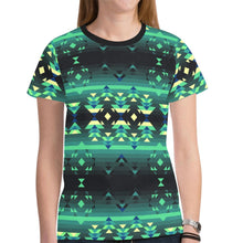 Load image into Gallery viewer, Inspire Green New All Over Print T-shirt for Women (Model T45) tshirt e-joyer 
