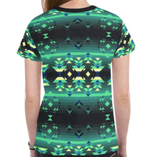 Load image into Gallery viewer, Inspire Green New All Over Print T-shirt for Women (Model T45) tshirt e-joyer 
