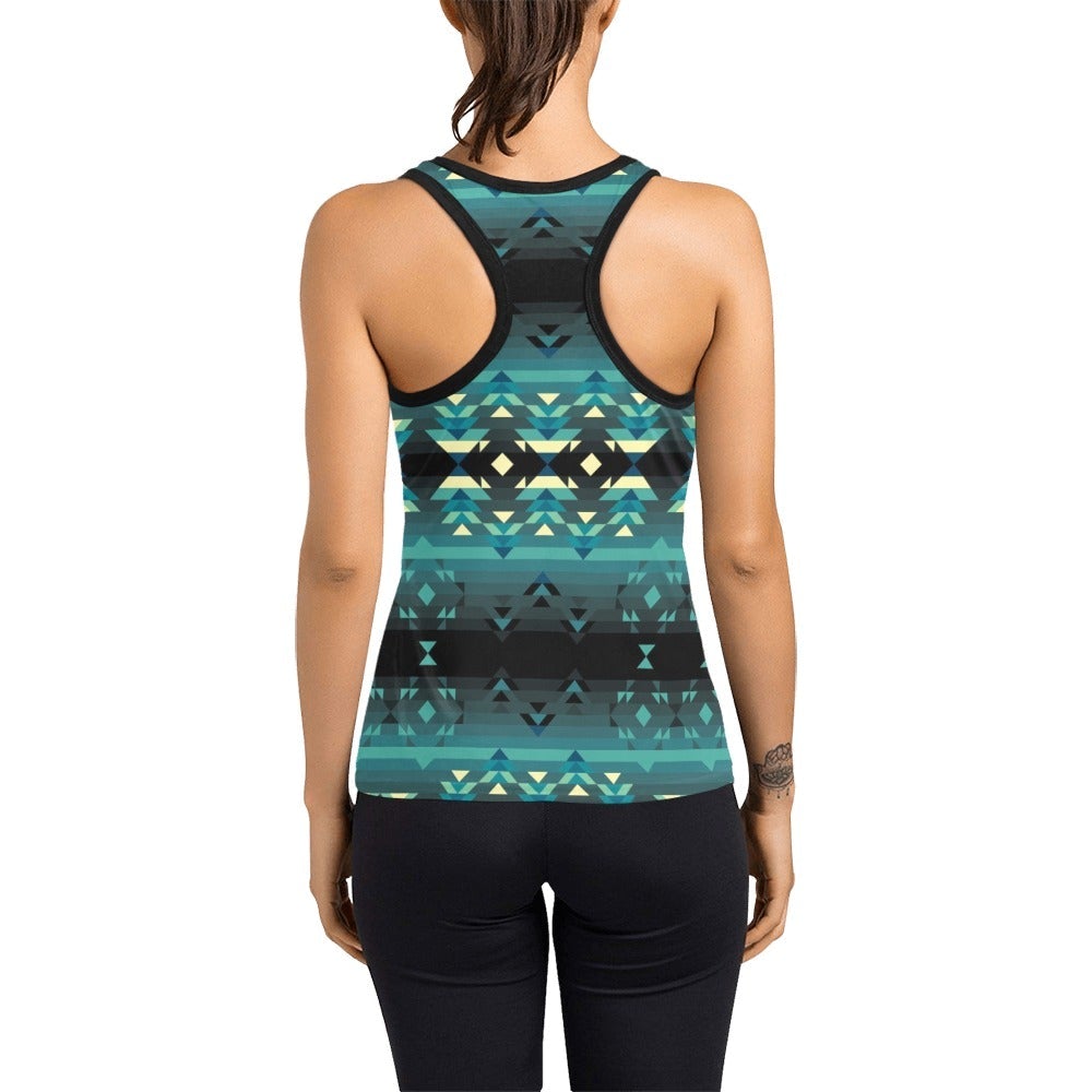 Inspire Green Women's Racerback Tank Top (Model T60) Racerback Tank Top (T60) e-joyer 