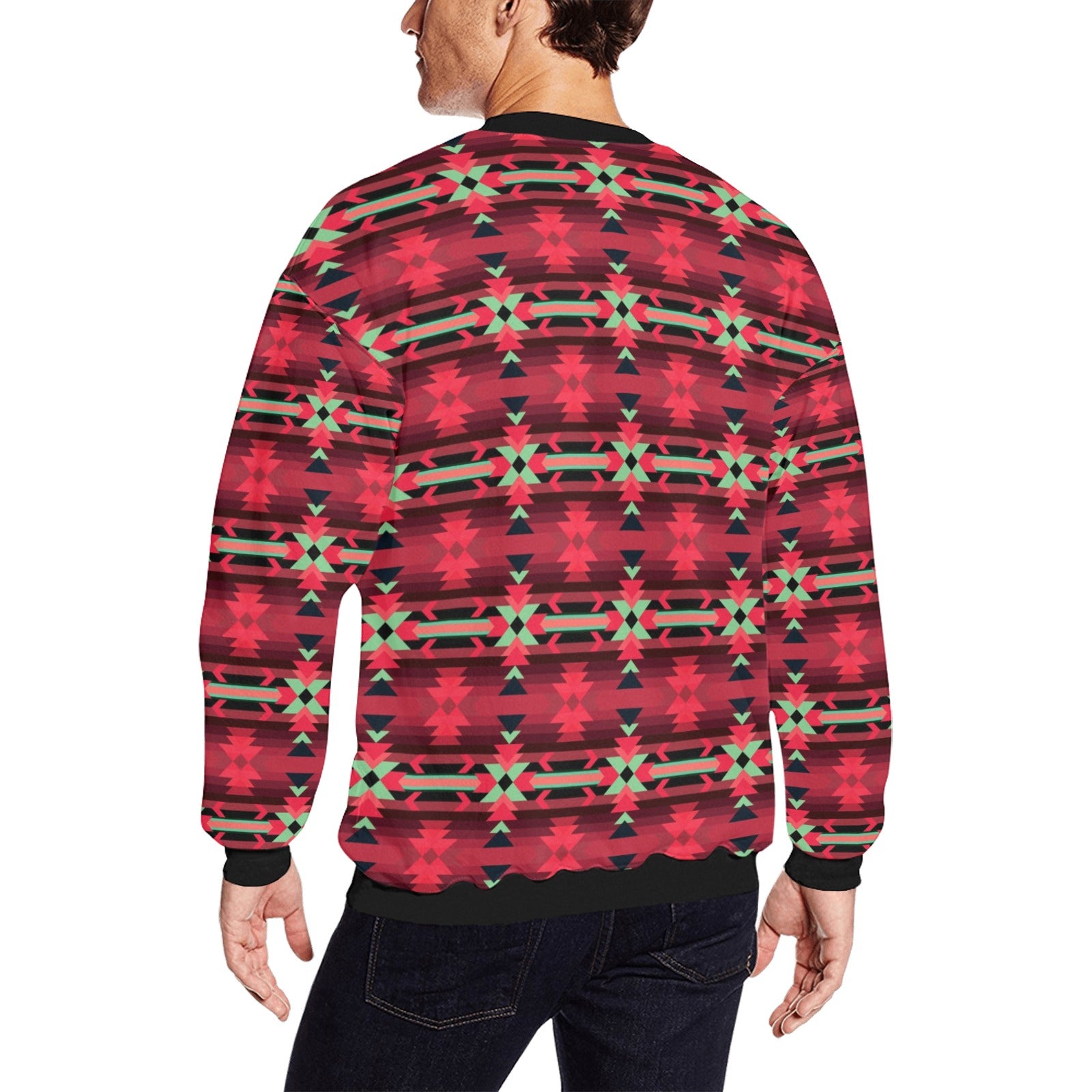 Inspire Velour All Over Print Crewneck Sweatshirt for Men (Model H18) shirt e-joyer 