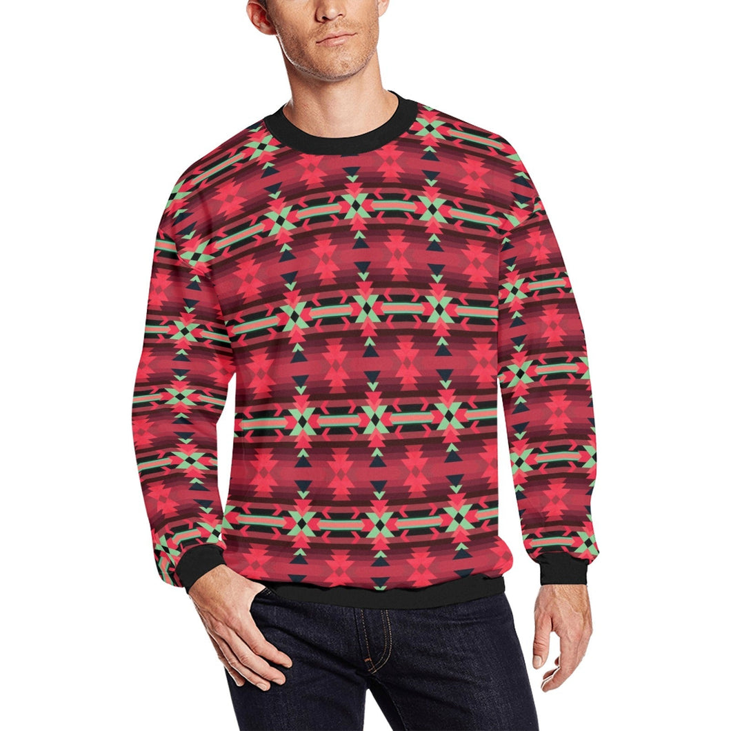 Inspire Velour All Over Print Crewneck Sweatshirt for Men (Model H18) shirt e-joyer 