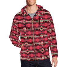 Load image into Gallery viewer, Inspire Velour All Over Print Full Zip Hoodie for Men (Model H14) hoodie e-joyer 
