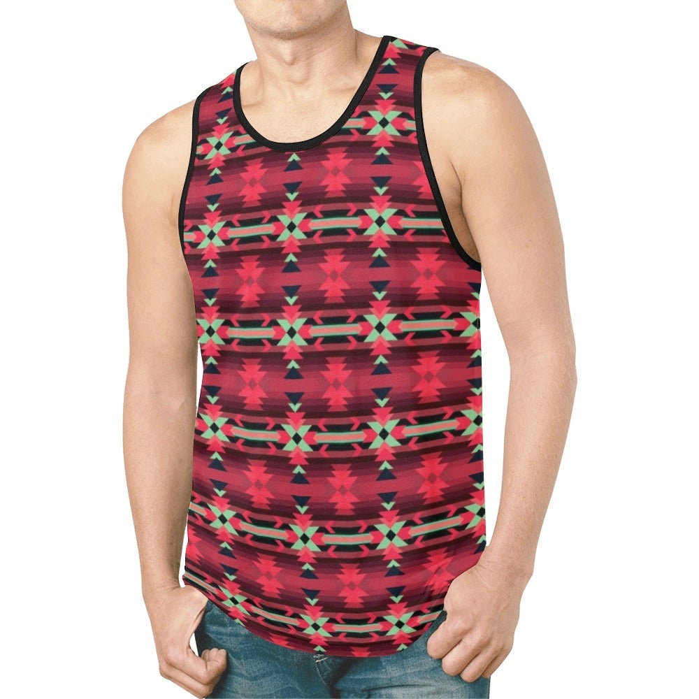 Inspire Velour New All Over Print Tank Top for Men (Model T46) tank top e-joyer 