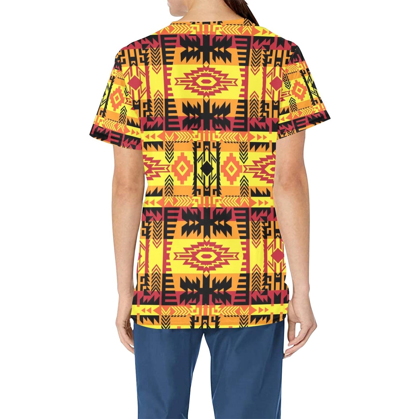 Journey of Generations All Over Print Scrub Top Scrub Top e-joyer 