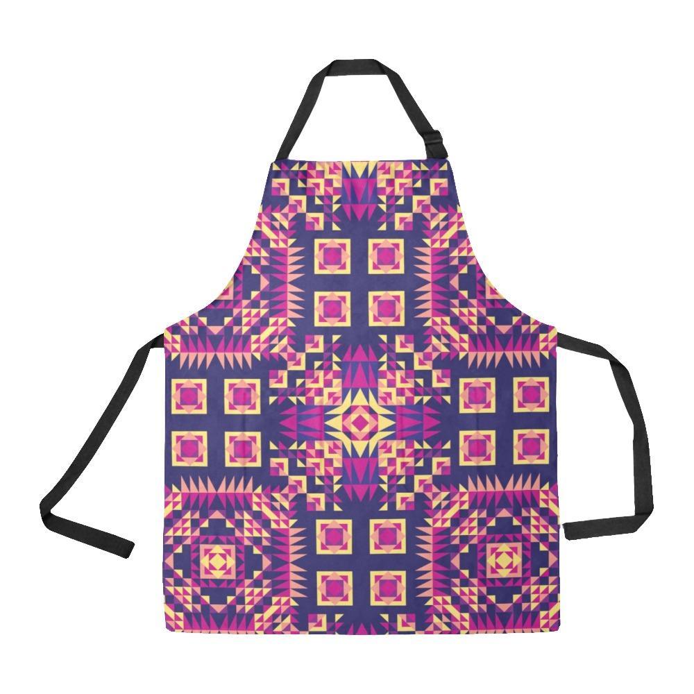 Kaleidoscope Bleu All Over Print Apron All Over Print Apron e-joyer 