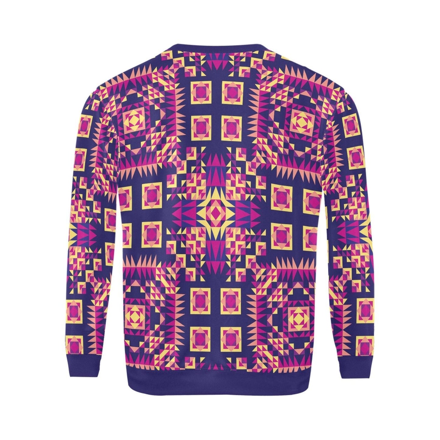 Kaleidoscope Bleu All Over Print Crewneck Sweatshirt for Men (Model H18) shirt e-joyer 