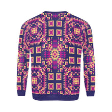 Load image into Gallery viewer, Kaleidoscope Bleu All Over Print Crewneck Sweatshirt for Men (Model H18) shirt e-joyer 
