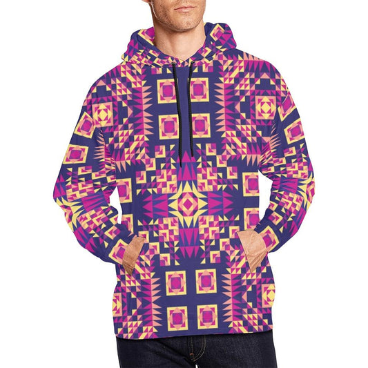 Kaleidoscope Bleu All Over Print Hoodie for Men (USA Size) (Model H13) All Over Print Hoodie for Men (H13) e-joyer 