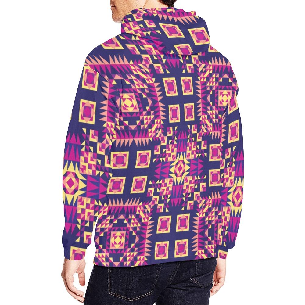 Kaleidoscope Bleu All Over Print Hoodie for Men (USA Size) (Model H13) All Over Print Hoodie for Men (H13) e-joyer 
