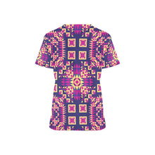 Load image into Gallery viewer, Kaleidoscope Bleu All Over Print Scrub Top Scrub Top e-joyer 
