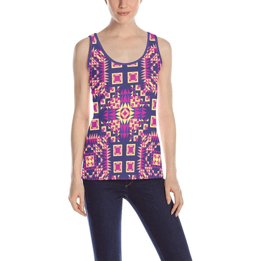 Kaleidoscope Bleu All Over Print Tank Top for Women (Model T43) All Over Print Tank Top for Women (T43) e-joyer 