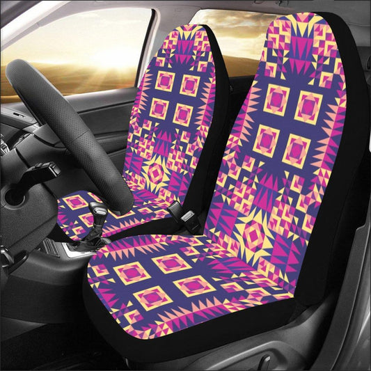 Kaleidoscope Bleu Car Seat Covers (Set of 2) Car Seat Covers e-joyer 