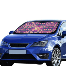 Load image into Gallery viewer, Kaleidoscope Bleu Car Sun Shade 55&quot;x30&quot; Car Sun Shade e-joyer 
