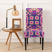 Load image into Gallery viewer, Kaleidoscope Bleu Chair Cover (Pack of 4) Chair Cover (Pack of 4) e-joyer 
