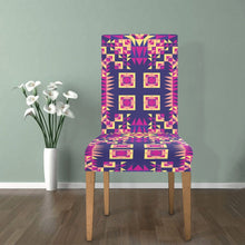 Load image into Gallery viewer, Kaleidoscope Bleu Chair Cover (Pack of 4) Chair Cover (Pack of 4) e-joyer 
