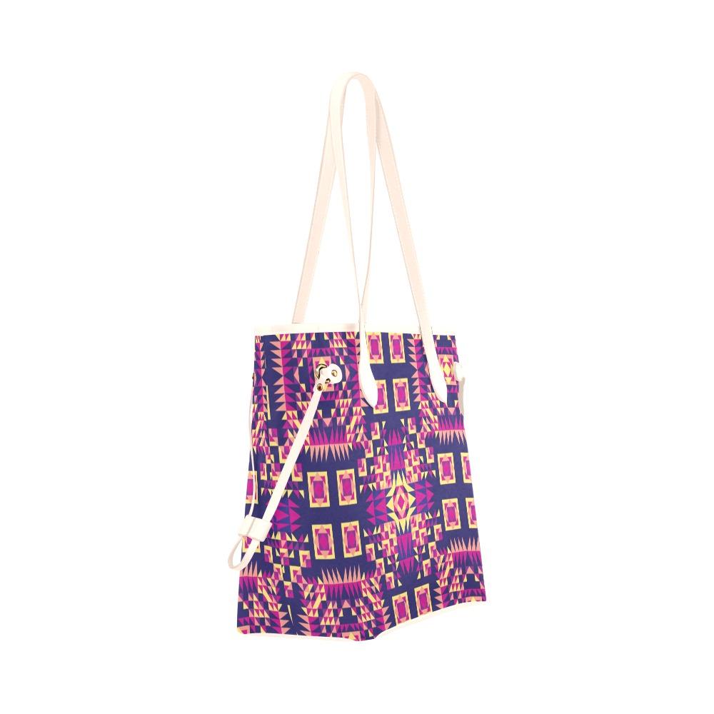 Kaleidoscope Bleu Clover Canvas Tote Bag (Model 1661) Clover Canvas Tote Bag (1661) e-joyer 