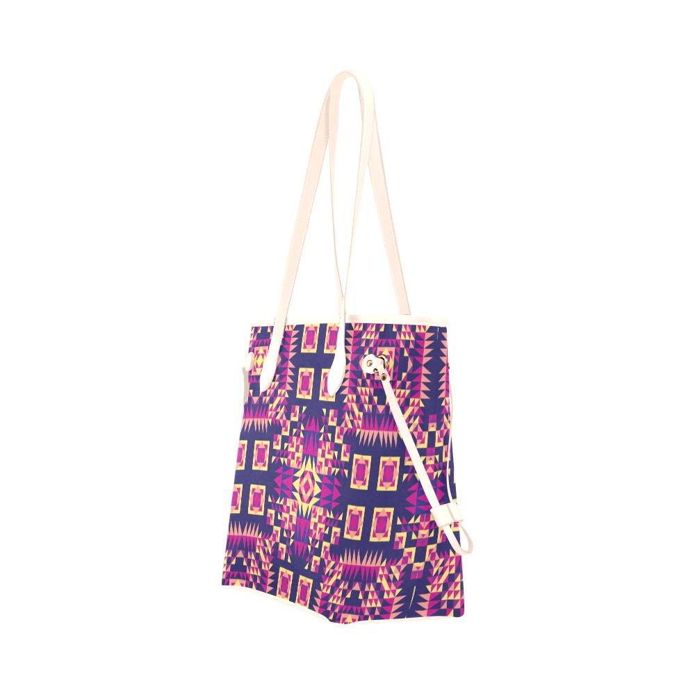 Kaleidoscope Bleu Clover Canvas Tote Bag (Model 1661) Clover Canvas Tote Bag (1661) e-joyer 