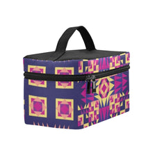 Load image into Gallery viewer, Kaleidoscope Bleu Cosmetic Bag/Large (Model 1658) bag e-joyer 
