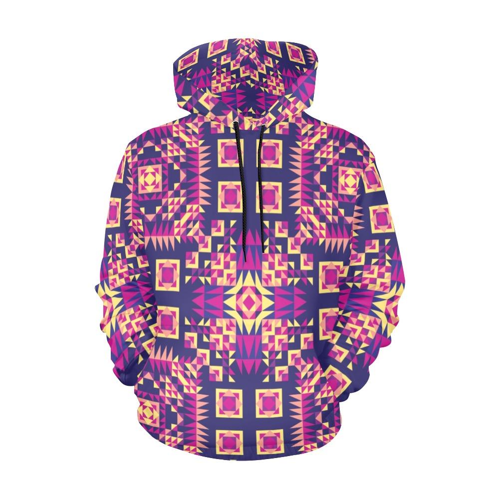 Kaleidoscope Bleu Hoodie for Men by 49 Dzine